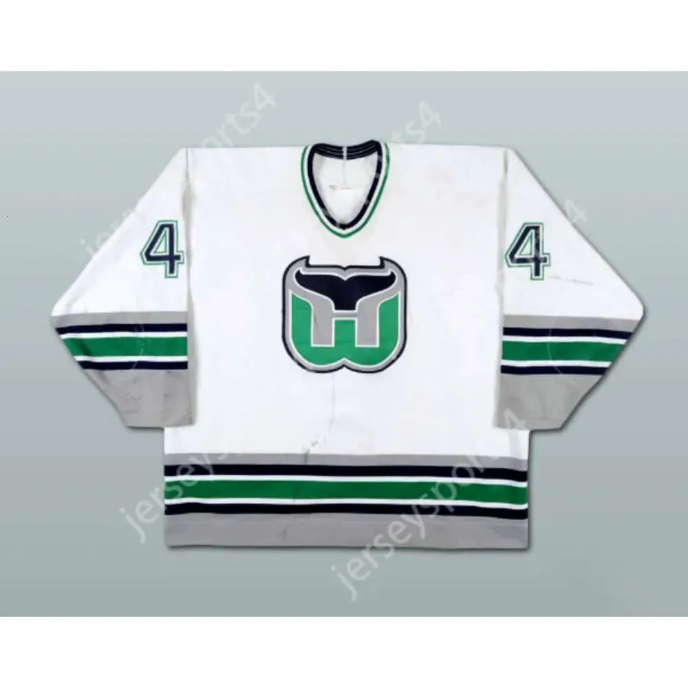 GDSIR Custom White 44 Chris Pronger Hartford Whalers Hockey Jersey Nieuwe top Ed S-M-L-XL-XXL-3XL-4XL-5XL-6XLL