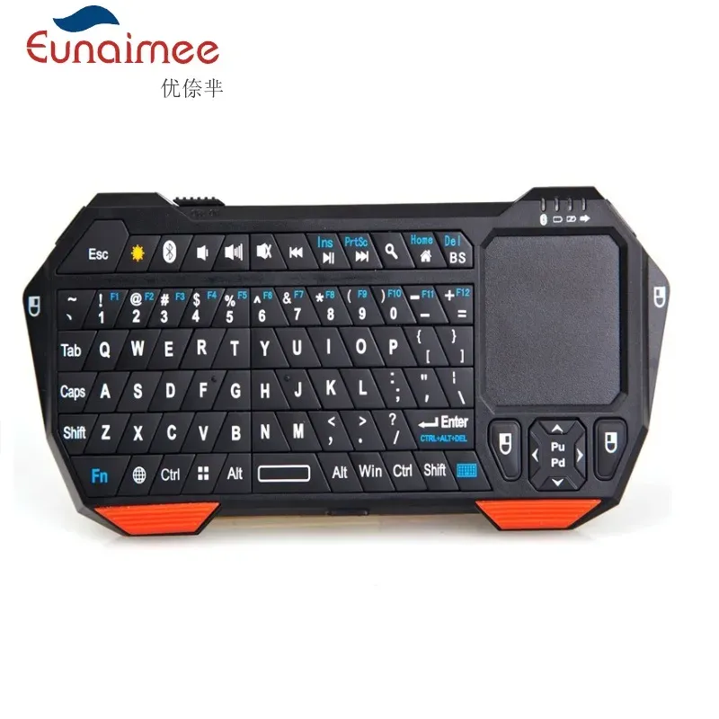 PADS MINI 2.4G WIRESS WIRESS BLUETOOTH Backlight Multifanction Keyboard With TouchPad pour PC ordinateur portable Smartphone Smart TV