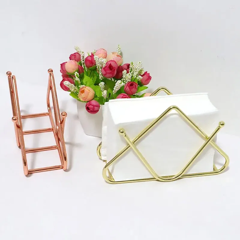 Kitchen Storage Decorative Napkin Holder Stainless Steel Triangle Paper Towel With Capacity For Office Polished Dispenser