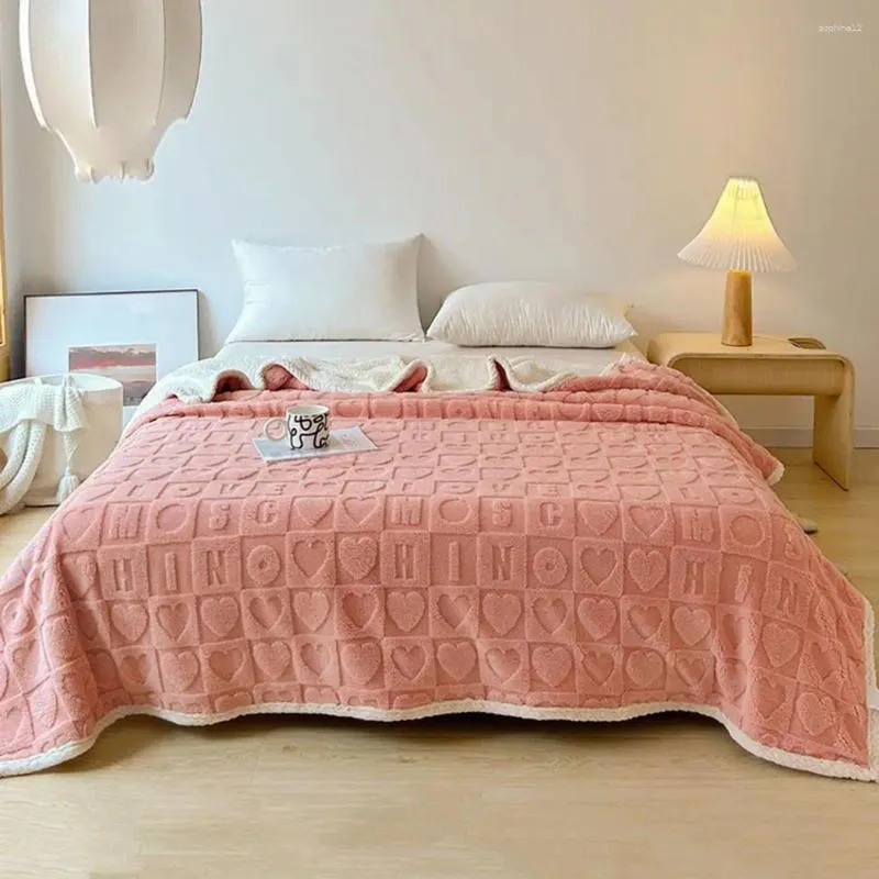 Одеяла сердечная проверка одеяло стильное уютное утолщенное.