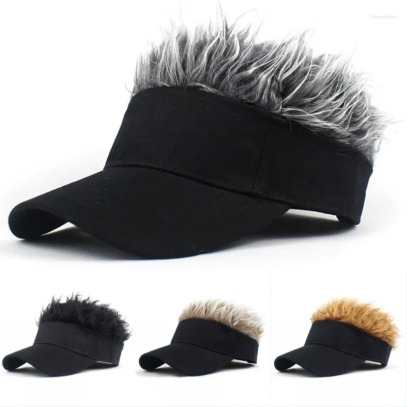 Party Supplies Stage Dance Cosplay Costume Hat Hip-hop Baseball Cap With Spiked Hairs Wig Men Women Casual Sunshade Adjustable Sun Visor