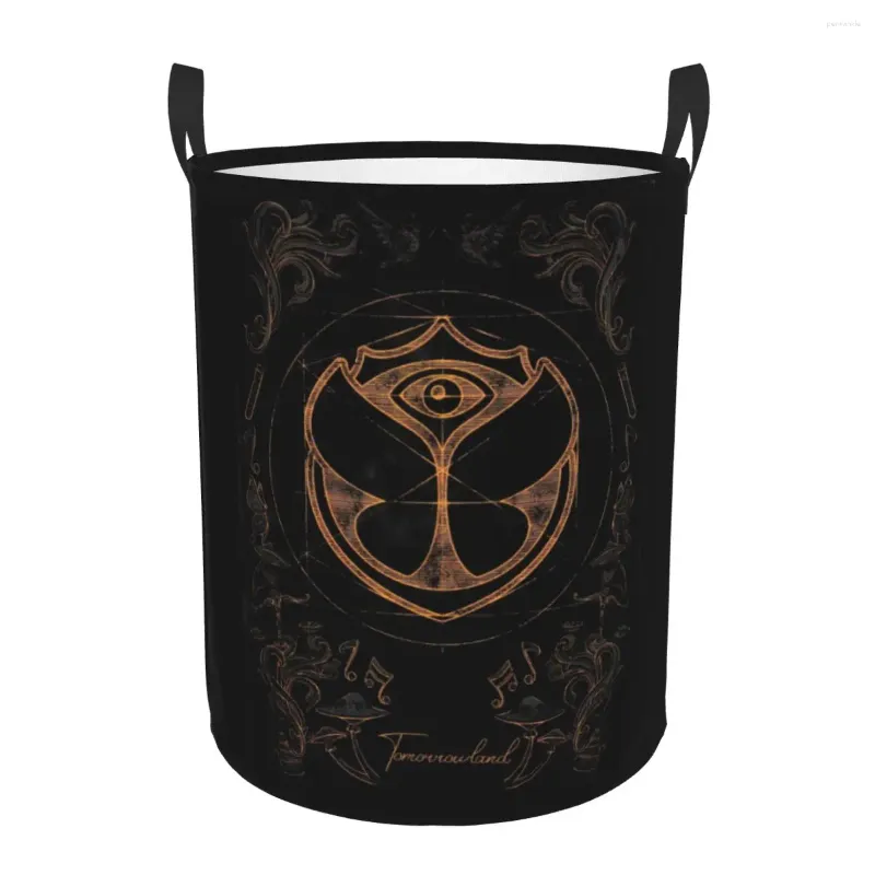 Sac à linge Tomorrowland Panier pliable pliable Belgian Electronic Dance Music Festival Festival Clothes Toy Hamper Storage Bin For Kids Nursery