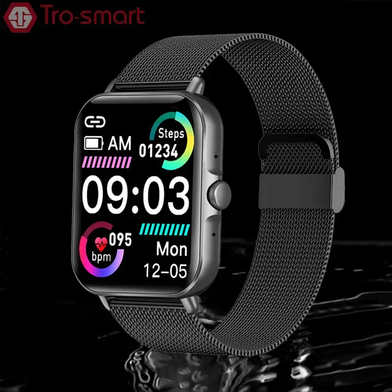 Watches Smart Watch Men Bluetooth Call Smartwatch Women Heart Rate Body Temperature IP67 Waterproof Fitness Bracelet Watches Smart Clock