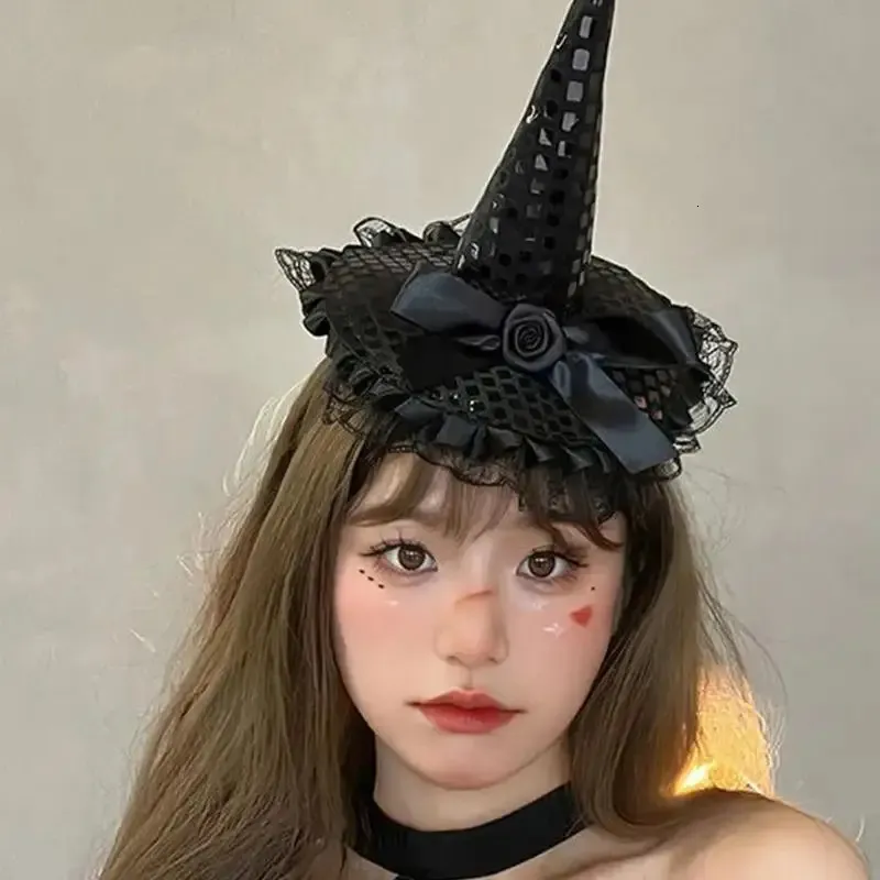 Witch Hat Headband With Hat Hoop And Sequin Lace... From  display picture 1