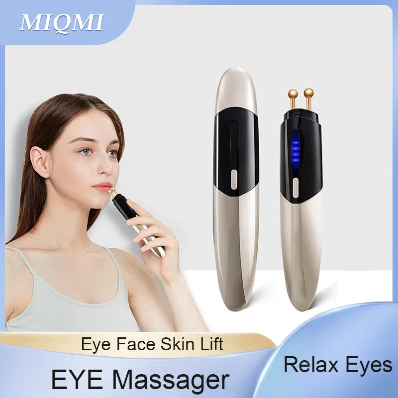 Massager Miqmi Borse per la rimozione della bellezza Strumento Strumento piccolo coltello affilato RF rilassa l'occhio per la cura del massaggiatore di bellezza elettrica vibrazione sana