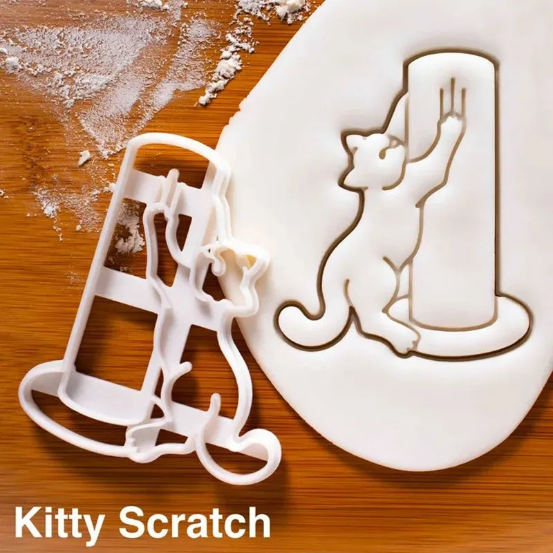 cat kitty butt cookie cutters mold diy christmas 3d biscuits mold for thren