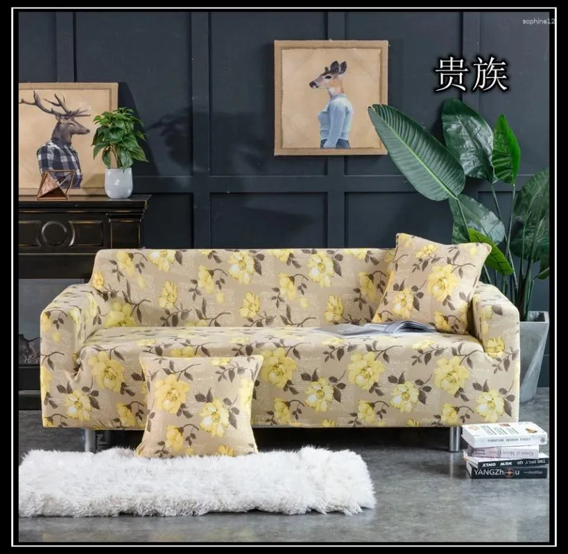 Couvre-chaise de style européen canapé floral rétro protecteur de salon couvre étendue élastique coin 1/2/3/4 Seater