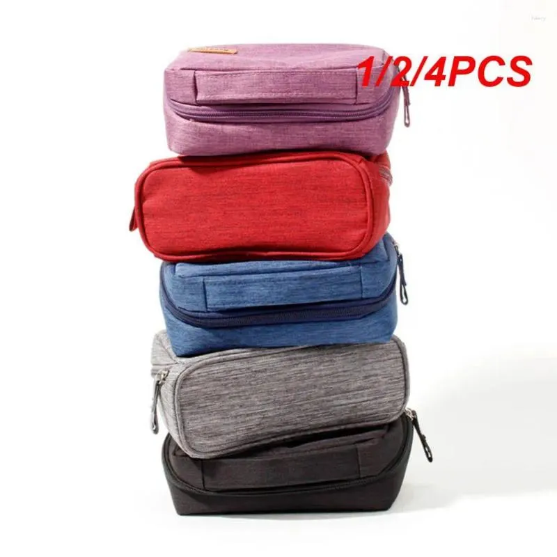 Borse di stoccaggio 1/2/4pcs Cavo da viaggio Borsa per cuffie per cuffie a prova di ricarica portatili per la linea di ricarica USB Organizzatore Gaccheri con cerniera