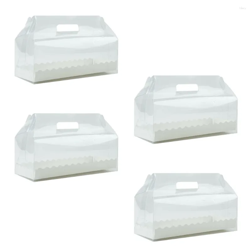 Haal containers uit 4 heldere cupcake dozen draagbare roldoos broodcake container sandwich muffin kaas dessert