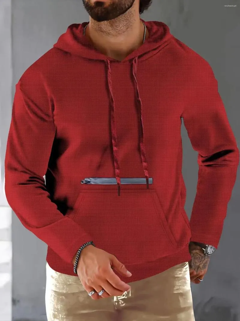 Hoodies masculinos 2024 transfronteiriços e waffle feminino zíper decorado com tampa de rua de primavera decorada