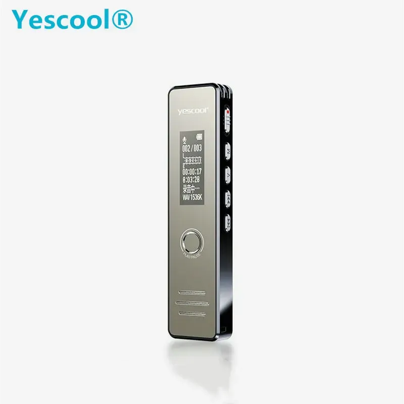 Registratore Yescool A7 Professional 1536kbps Digital VoiceActivated Recorder Mini Dictaphone MP3 Player Audio Registrazione audio a lunga distanza