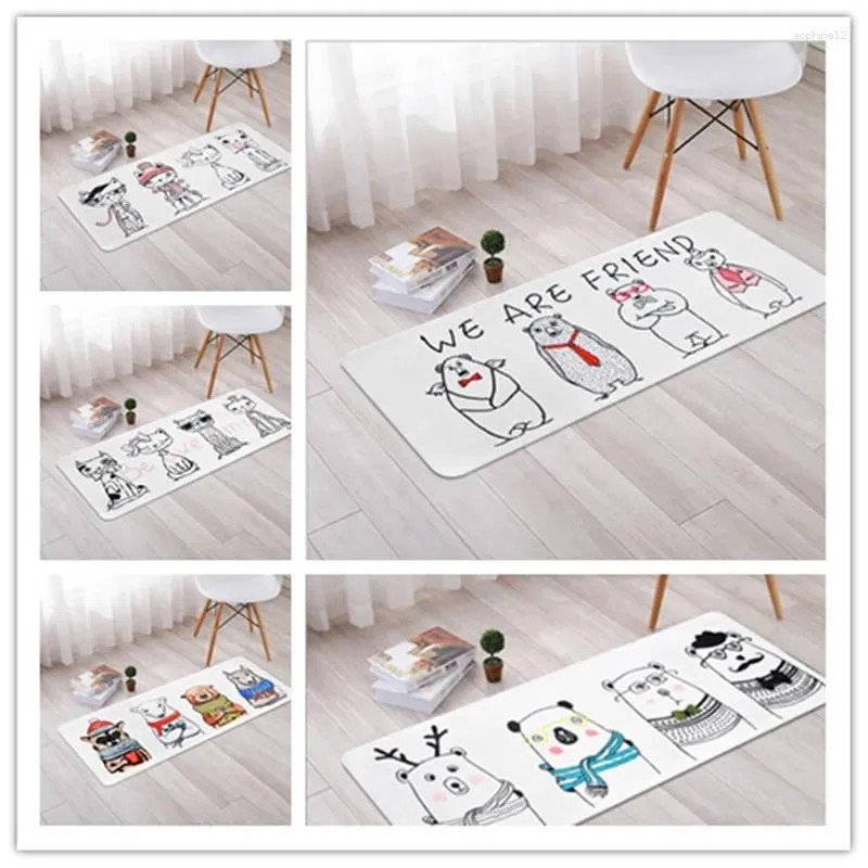 Teppiche Cartoon handgezeichneter Kinder Teppich Kinder Wohnzimmer Rug Baby Schlafzimmer Crawl Matte 50 120 cm Bereich Rechteck