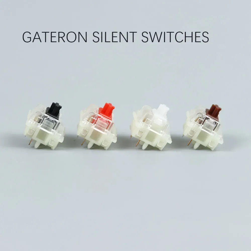Батареи Gateron Silent Switch Black Red Clear Plear Pronting Tops Tops для Mechaniocl с клавиатурой, совместимый с переключателем MX