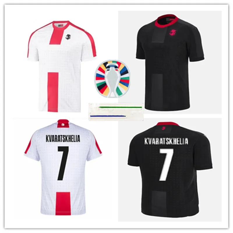 2024 Georgia Soccer Jersey Kvaratskhelia National Team Home Away Away 24-25 Chakvetadze Davitashvili Kvitaia Mikautadze Zivzivadze Football Shirt