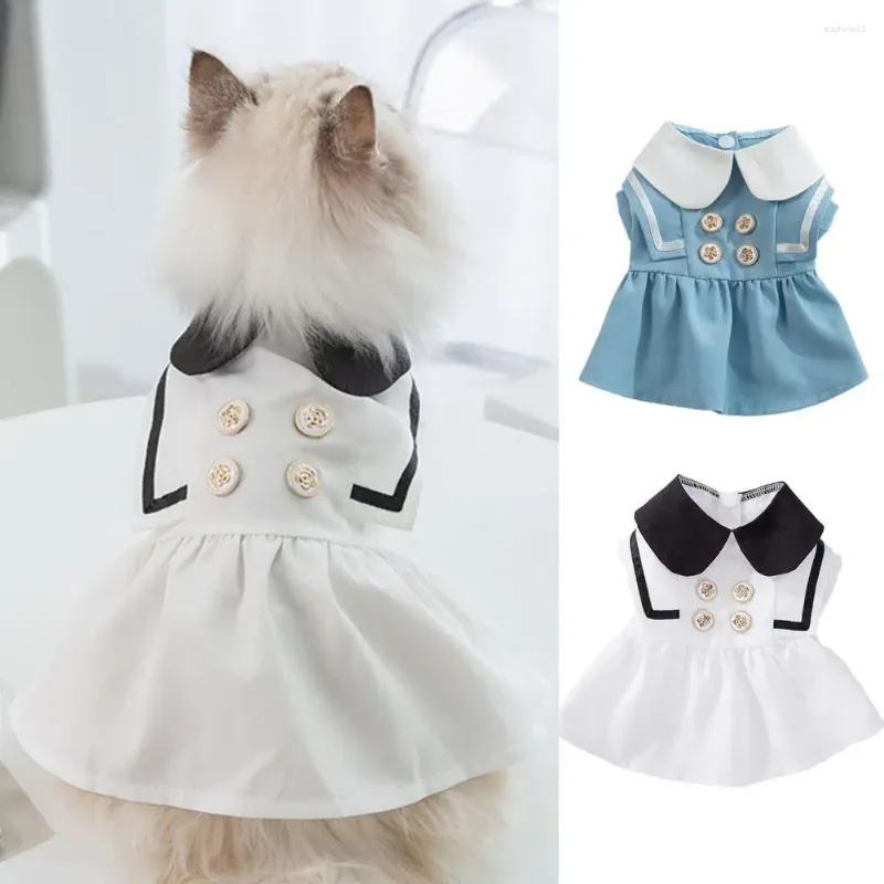 Hundkläder Stylish Pet Cat Princess Dress Summer Attraktiv klänning