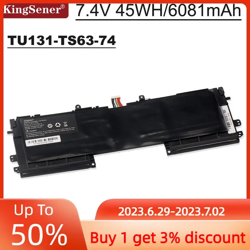 محول Kingsener 7.4V 45WH TU131TS6374 TU131 بطارية الكمبيوتر المحمول لـ Dell XPS13 8808 U13S881 U33X UX32K U731 TU131TS6374