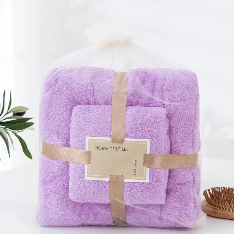 Microfiber Towel Set Coral Fleece Absorbent Hair Swimming Face Hand Bath Towel Sets Microfibre Bathroom Towels Sets