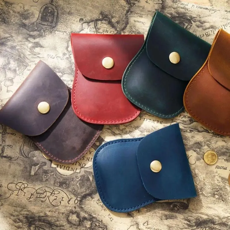 Brieftaschen Retro Mini Designer PU Leder Männer Münzgrundstück Handgemachtes Brieftasche Kartenwechseln Sie Cowide Sports Accessoire