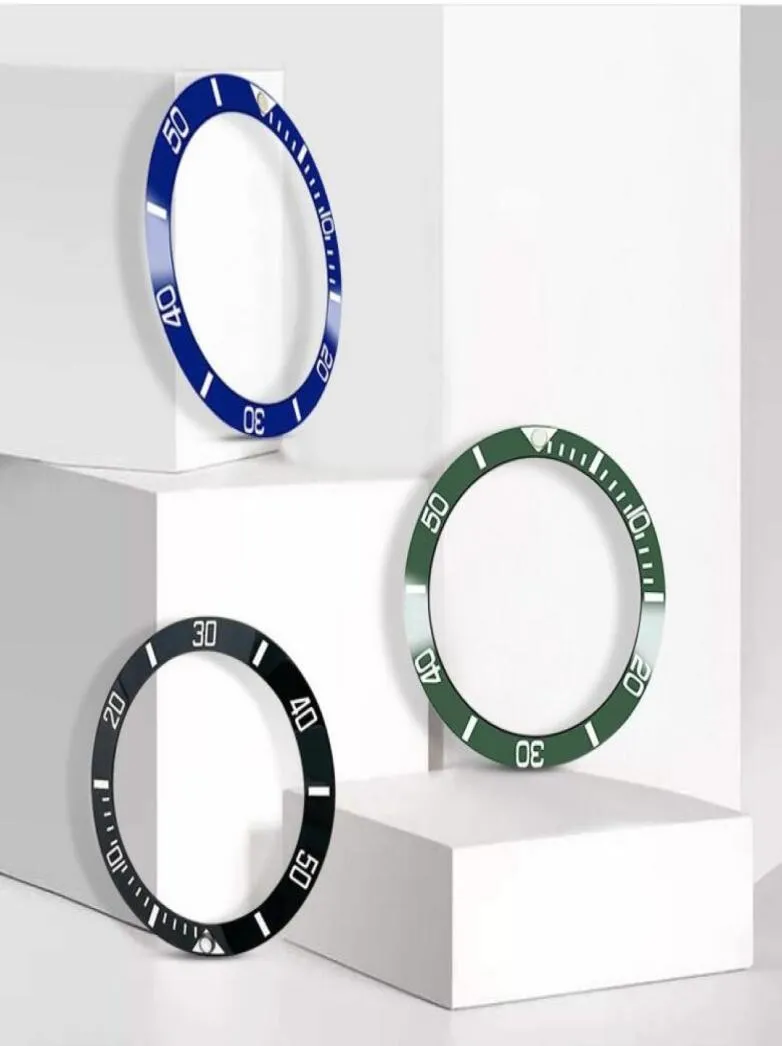 Zwart blauw groen gouden keramische ring inzetek horse accessoires passen 40 mm maat automatische subhorloge ondersteuning retail en hele1222140