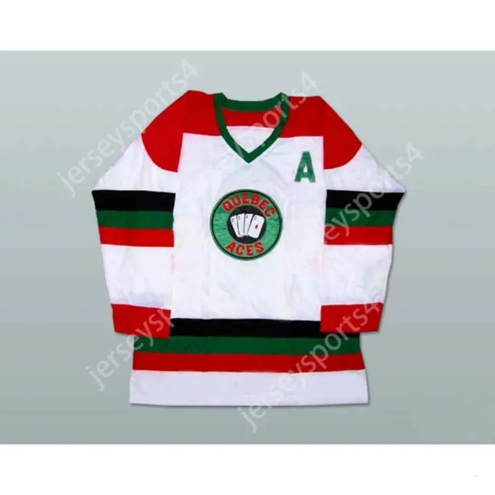 GDSIR Custom White 9 Québec Aces Hockey Jersey Nouveau Top Ed S-M-L-XL-XXL-3XL-4XL-5XL-6XL