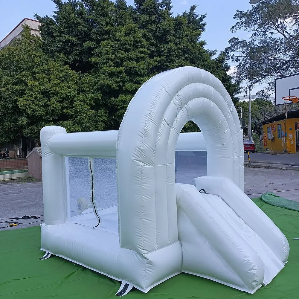 3x3m (10x10ft) Commercial PVC arc-en-ciel Mini Bounce Maison des enfants gonflables rebondissant l'équipement de salle de jeux de château pour les enfants à l'intérieur avec un navire sans ventilation à votre porte