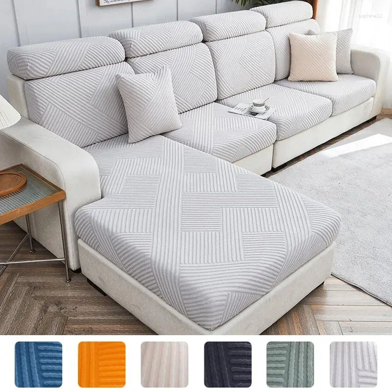 Pokrywa krzesła 1PC Jacquard Scheme Pluszowa kanapa poduszka do poszczególnych poduszek Sofa Grubsze sprężyste