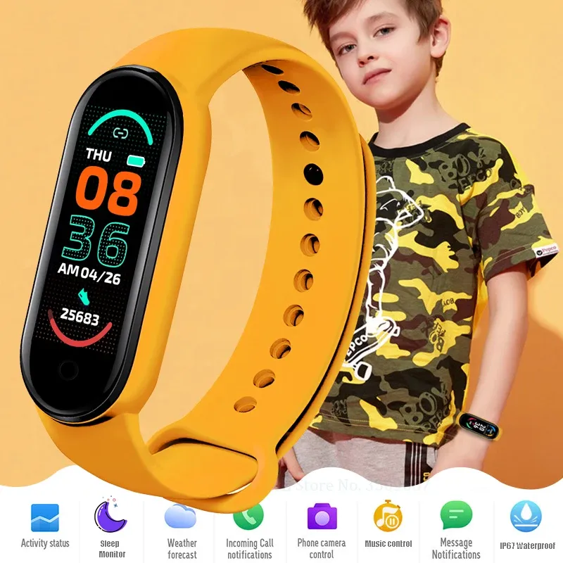 Armband 2022 Sport Smart Band Fitness Armband Kids titta på hjärtfrekvensmonitor Sleep Tracker Children Smartwatch för pojkar flickor smartband