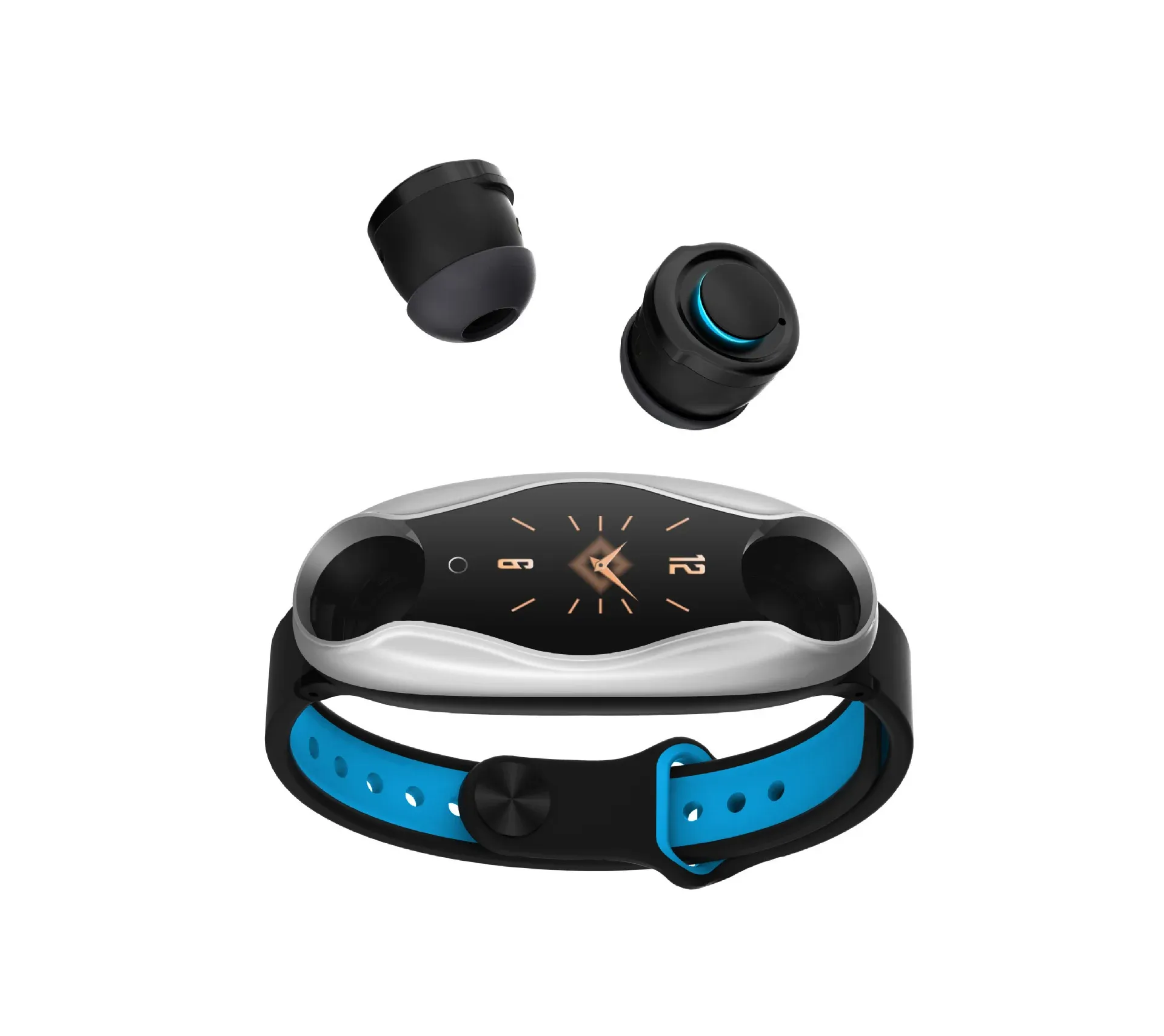 Relojes T90 Pulsera inteligente Auriculares Bluetooth Bluetooth Sports Rel ritmo cardíaco Monitoreo de presión arterial Bluetooth Ratio