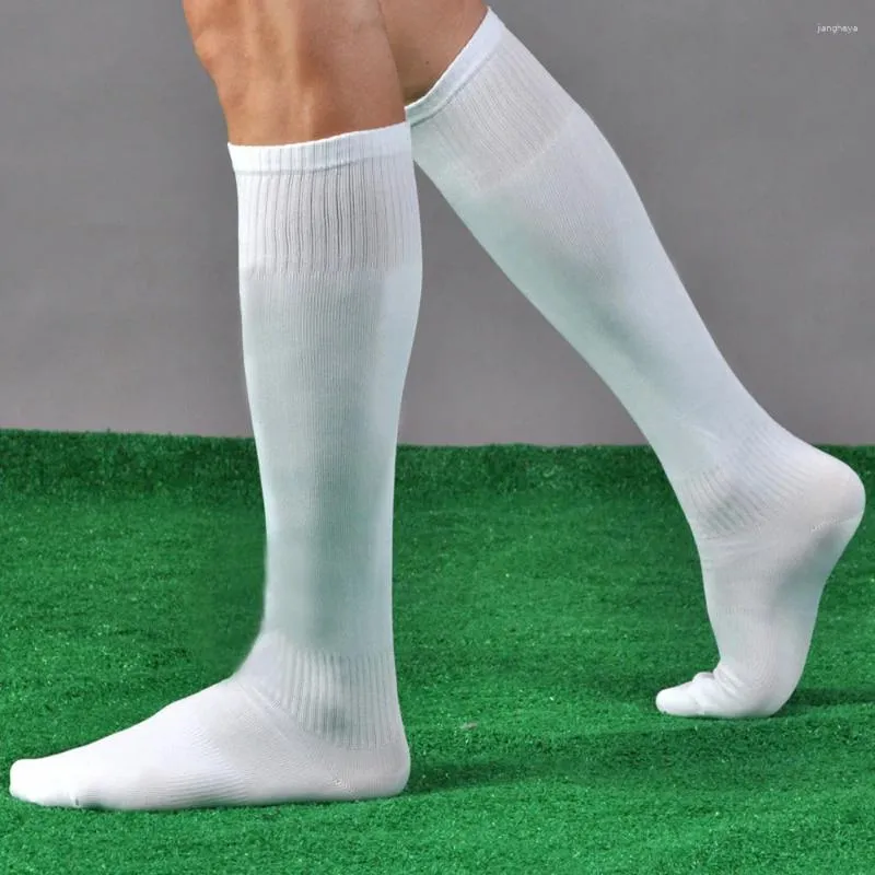 Sports Socks Men Sport Futebol Soccer de futebol há muito sobre o joelho de meias de beisebol de beisebol de beisebol de seco rápido Bandagem de amortecimento#1130Y25