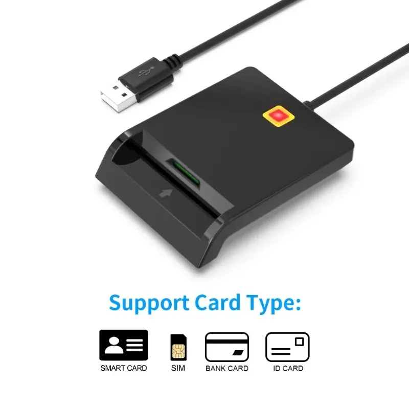 X01銀行カード用USBスマートカードリーダーIC/ID EMVカードリーダーWindows 7 8 10 Linux OS USB-CCID ISO 7816 FOREMVカードリーダー向け