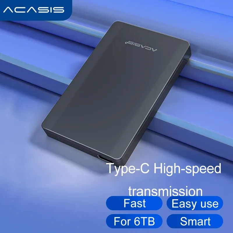 Adapter ACASIS 2,5 tum USB 3.0 Extern HDD -kapsling Box SATA till USB 3.0 HDD Hard Drive Case 5Gbps SSD Box Support 6TB för bärbar dator PC