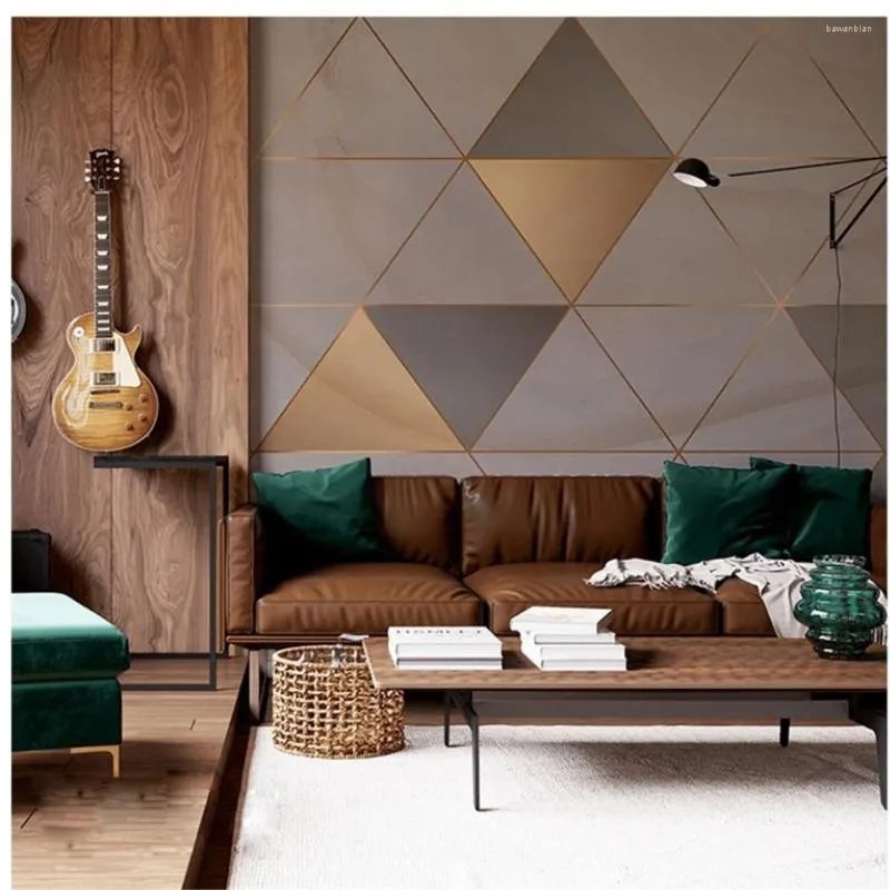 Papéis de parede Papéis de parede 3D papel de parede moderno para sala de estar linda cenário