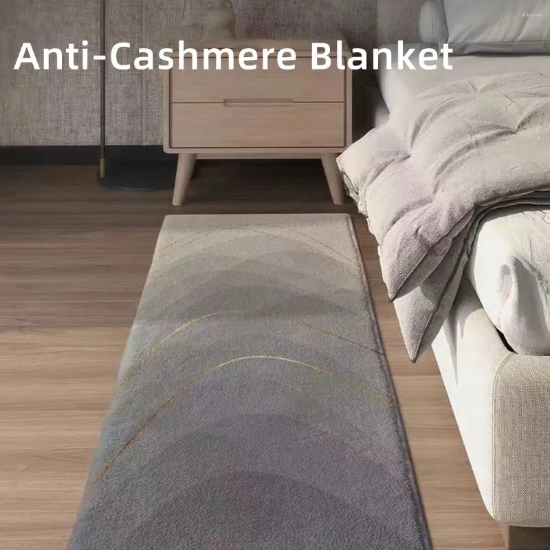 Carpets Bedside Carpet Family Living Room Area Long Floor Mat Bedroom Decoration Bay Window Imitation Cashmere Blanket