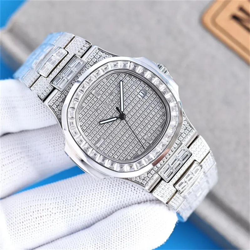 Montre de Luxe Babysbreath Big T-Square Diamond orologio per uomini orologi 40mm 324 movimenti meccanici automatici orologio da polso da polso orologio da polso relojes