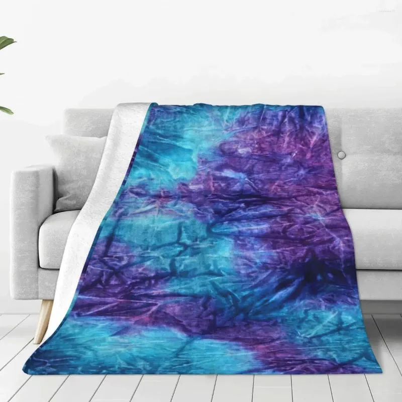 Decken Aquarell-Krawatten-Färbemuster Wurf Decke warm und gemütlich für alle Jahreszeiten bequeme Mikrofaser-Couch-Sofa 4 40 "x30"