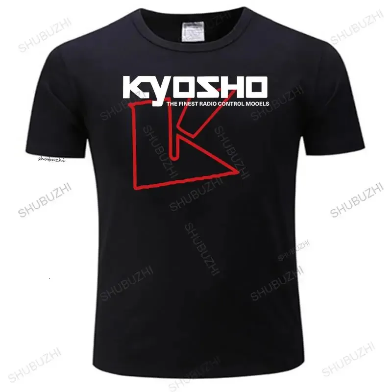 Kyosho Japan RC Racing T-shirt graficzny koszulka Czarna rozmiar S to 5xl bawełniana tshirt mężczyzn Summer Fashion TEE-shirt euro rozmiar 240402