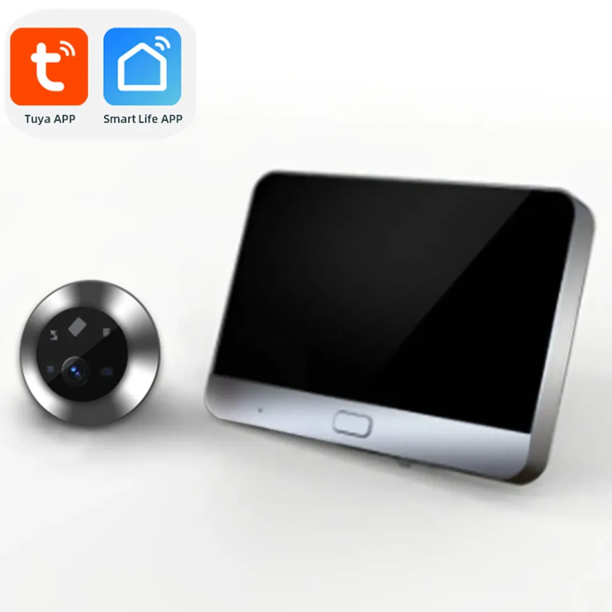 ドアベル4.3inch IPS画面2MP 1080p Tuya SmartLife App wifi Doorbell 130 Degree広角視覚ドア視聴者インターコムビデオドアフォン