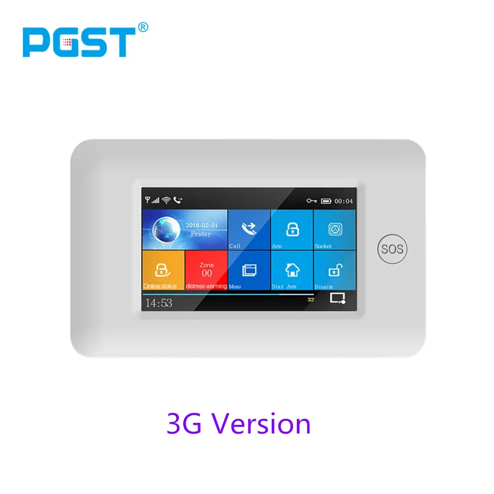 KITS 3G 433MHz All Touch Color Schermata wireless WiFi GPRS RFID App Remote Control Sistema di allarme di sicurezza domestica intelligente con accessori
