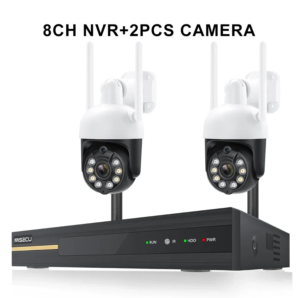 System Miscu H.265 3MP drahtloses CCTV -System Zwei -Wege Audio wasserdicht