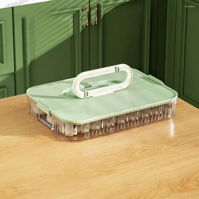 Garrafas de armazenamento Deli Organizador de alimentos Caixa nítida com timer para geladeira Bacon Anti-quebra transparente