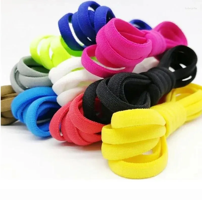 Cintres élastiques sans cravate lacets de chaussures multicolores pour les enfants et les baskets adultes Shoelace Interrupteurs de verrouillage en métal paresseux rapide