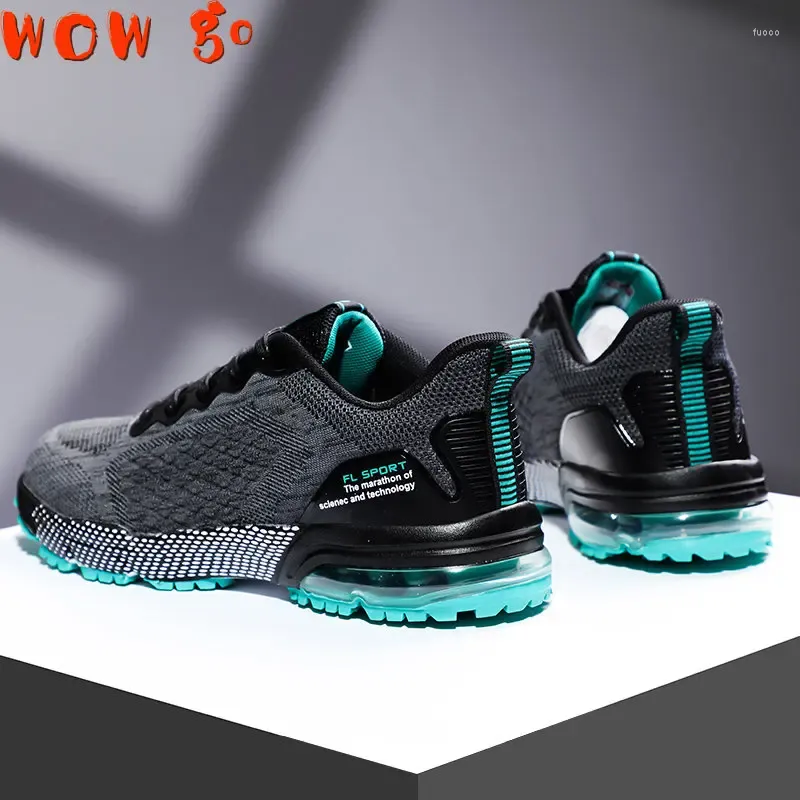 Swobodne buty oddychające dla mężczyzn dla mężczyzn na zewnątrz Air Cushion Sport Sneakers Mens Walking Zapatillas