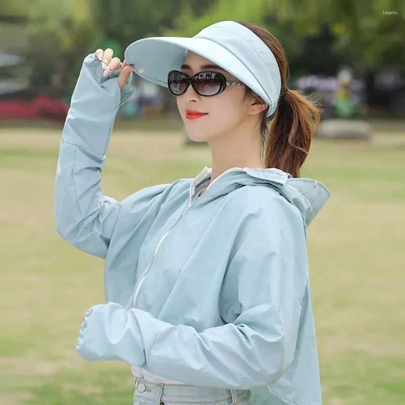 Breite Krempeln Hüte Sommer Frauen Sonnenhut Fischerei im Freien Sport Wandervisier UV Schutz Gesicht Halsabdeckung Schutz der Mütze Qualität