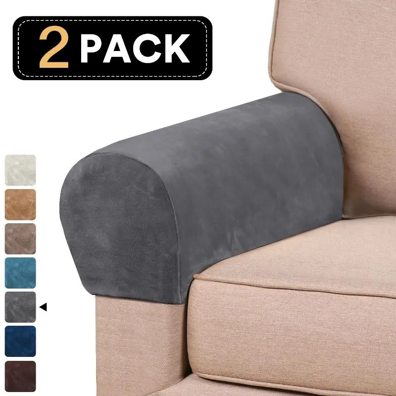 Couvre la chaise 2pc Armrassement épaissis Affaire universelle Répulseur Sofa Protector Velvet Velvet Soft Couch Bras de canapé