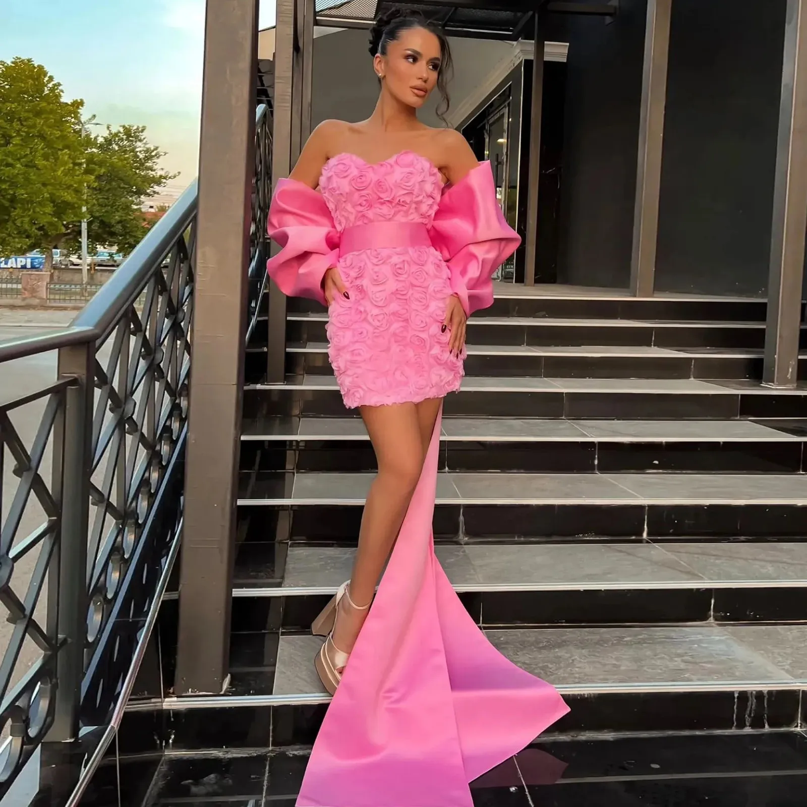 pink flowy dress short Imily Bela Womens Flutter Sleeve Mini Casual V Neck Loose Summer Dresses M 1 cm = 0.394 inches Pink Mini Dresses | Hello