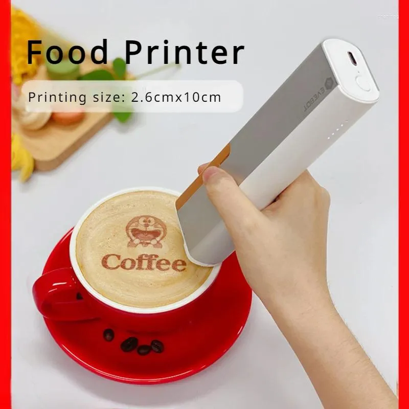 Imprimée alimentaire portable café latte gâteau art boulange