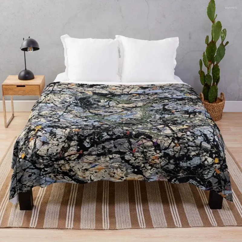 Cobertores Jackson Pollock Throw Blanket Hairy Bed Sofá