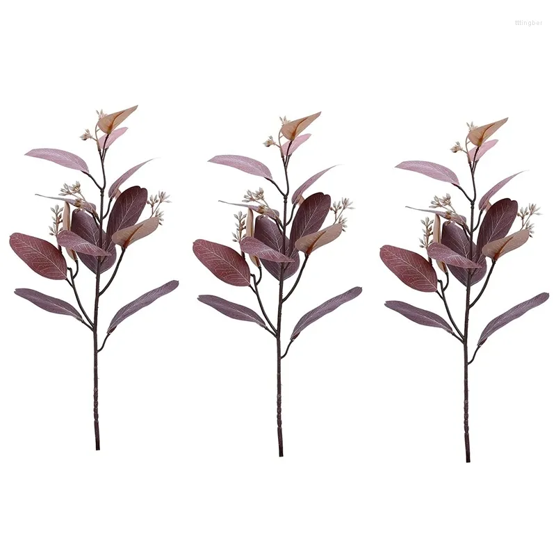 Fleurs décoratives JFBL 6 PACK Couleur mixte Eucalyptus Artificiel Feuilles de verdure décor pour le bouquet de mariage Bouquet Birthday Party Home DIY Couronne de bricolage