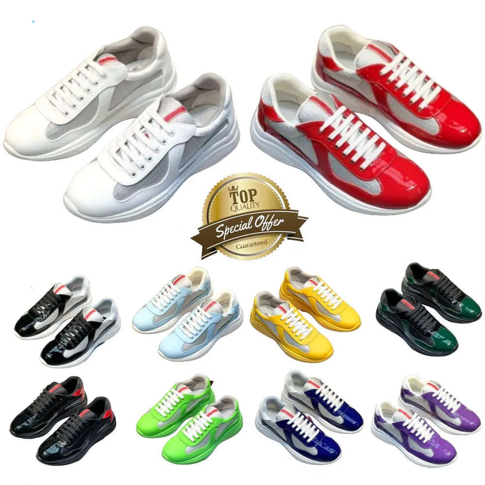 Designer Shoes Casual Shoes Runner 2024 Sports America Cup Low Top Sneakers Shoes Men Rubber Sole Fabric Patent Leather Mens Wholesale Discount Trainer size 36-46