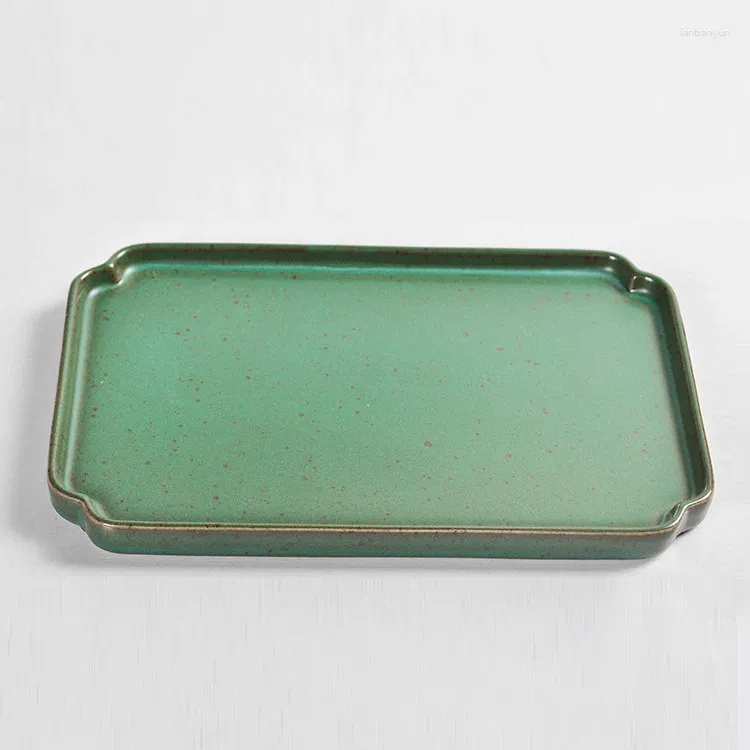 Tea Trays Japanese Dry-Bulb Disk Small Pot Bearing Saucer Ceramic Cha Dian Pan Ceremony Tray Serving Tra Chinese Table